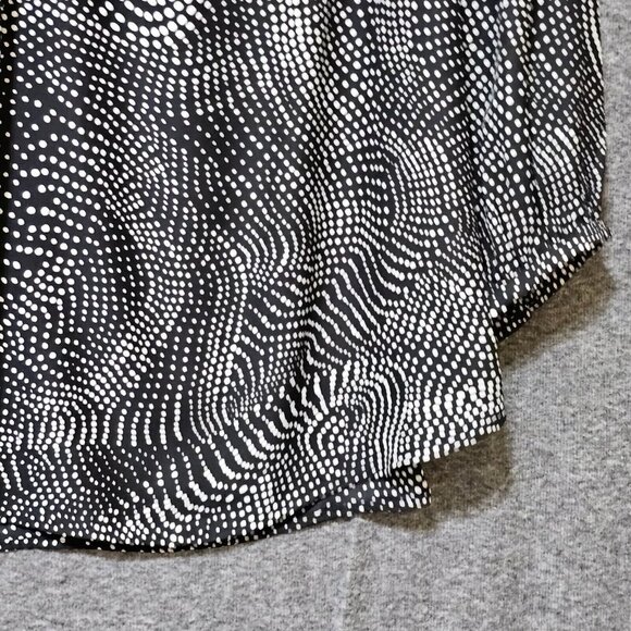 Premise Blouse Woman Size 3X Black White Polka Dot Balloon Sleeve‎ Pullover Top - Picture 3 of 16